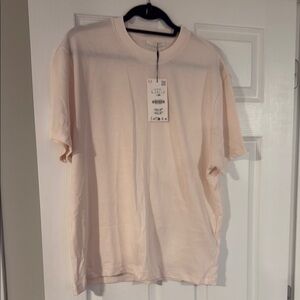 Zara Men's Pink T-Shirt